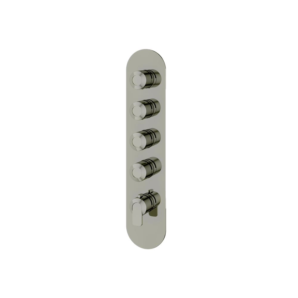 Aquabrass - C67 Round Trim Set for 4 Shut-Off Thermostatic Valve