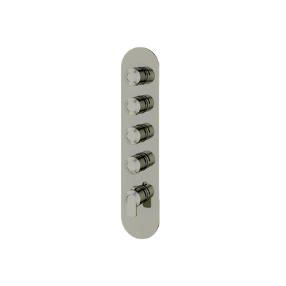 Aquabrass - C67 Round Trim Set for 4 Shut-Off Thermostatic Valve