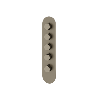 Aquabrass - Round Trim Set for 4 Shut-Off Thermostatic Valve