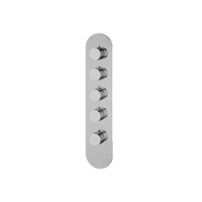 Aquabrass - Round Trim Set for 4 Shut-Off Thermostatic Valve