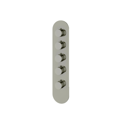 Aquabrass - Round Trim Set for 4 Shut-Off Thermostatic Valve