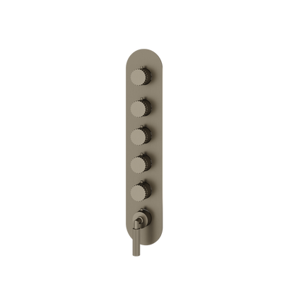 Aquabrass - Montebello Round Trim Set for 5 Shut-Off Thermostatic Valve