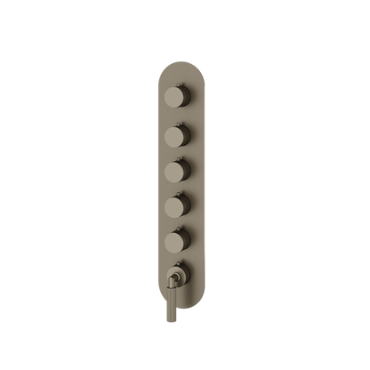 Aquabrass - Montecarlo Round Trim Set for 5 Shut-Off Thermostatic Valve