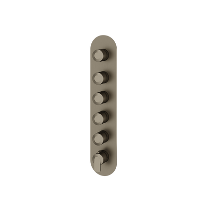 Aquabrass - C67 Round Trim Set for 5 Shut-Off Thermostatic Valve