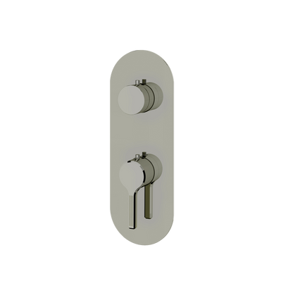 Aquabrass - Ariston Round Trim Set with 2-Way Shared Diverter for Thermostatic Valve