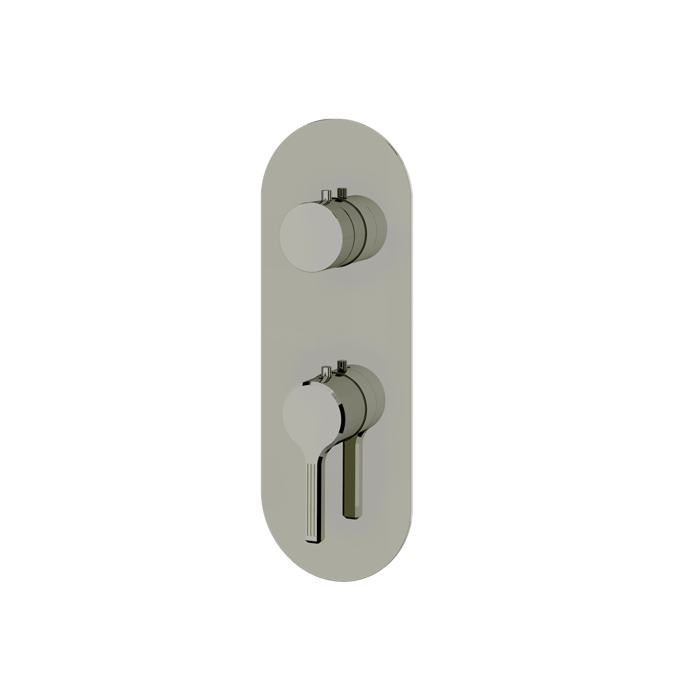 Aquabrass - Ariston Round Trim Set with Diverter for Thermostatic Valve - 2-Way non-shared CalGreen compliant