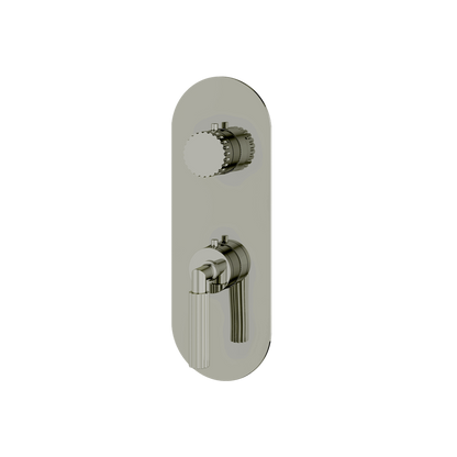 Aquabrass - Montebello Round Trim Set with Diverter for Thermostatic Valve - 2-Way non-shared CalGreen compliant