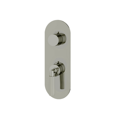 Aquabrass - Montecarlo Round Trim Set with Diverter for Thermostatic Valve - 2-Way non-shared CalGreen compliant