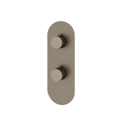 Aquabrass - Round Trim Set with Diverter for Thermostatic Valve - 2-Way non-shared CalGreen compliant