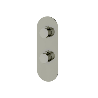 Aquabrass - Round Trim Set with Diverter for Thermostatic Valve - 2-Way non-shared CalGreen compliant