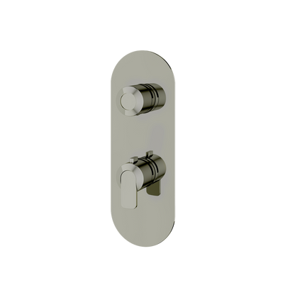 Aquabrass - C67 Round Trim Set with Diverter for Thermostatic Valve - 3-Way non-shared CalGreen compliant