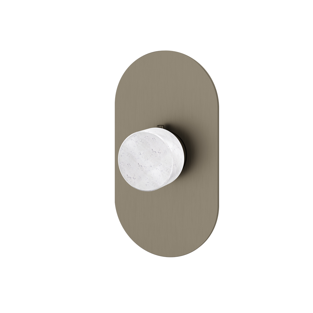 Aquabrass - Marmo Round Trim Set for Thermostatic Valve