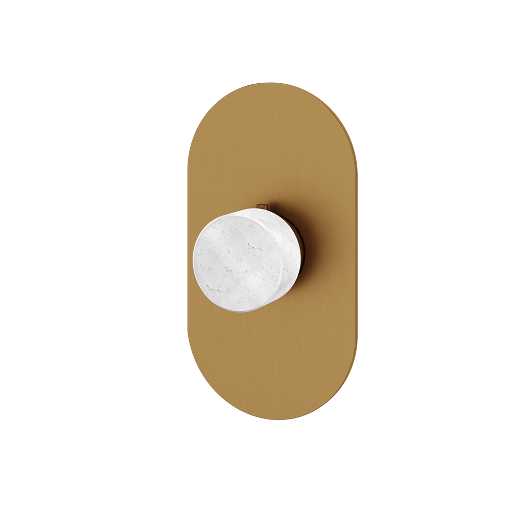 Aquabrass - Marmo Round Trim Set for Thermostatic Valve