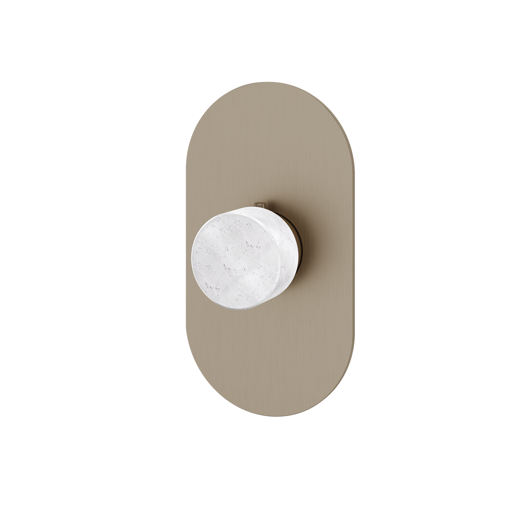 Aquabrass - Marmo Round Trim Set for Thermostatic Valve