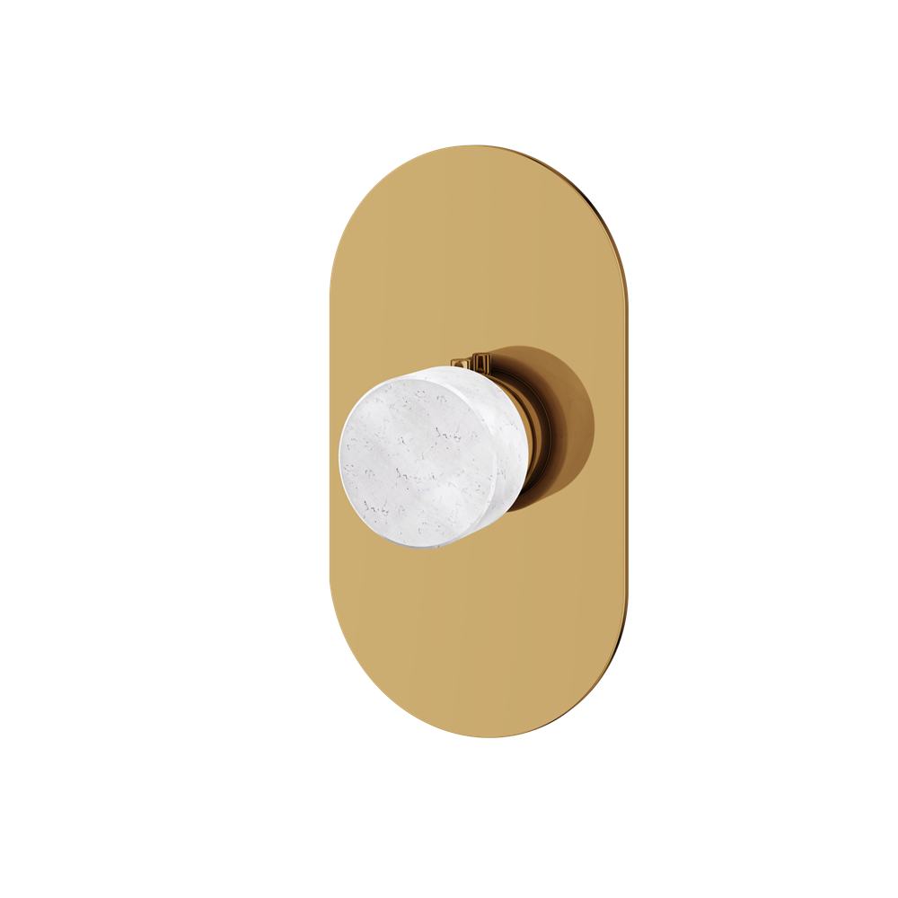 Aquabrass - Marmo Round Trim Set for Thermostatic Valve