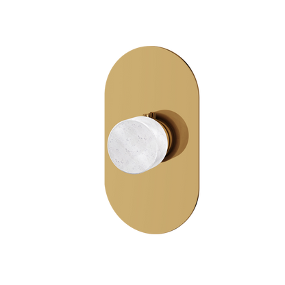 Aquabrass - Marmo Round Trim Set for Thermostatic Valve