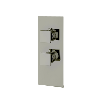 Aquabrass - Square Trim Set for 1 Shut-Off Thermostatic Valve