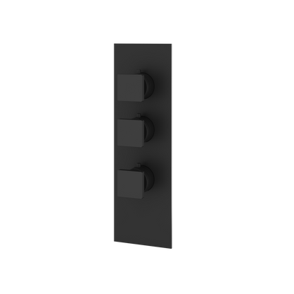 Aquabrass - Square Trim Set for 2 Shut-Off Thermostatic Valve