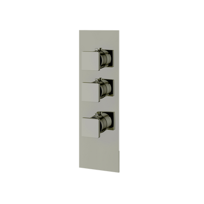 Aquabrass - Square Trim Set for 2 Shut-Off Thermostatic Valve