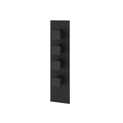 Aquabrass - Square Trim Set for 3 Shut-Off Thermostatic Valve