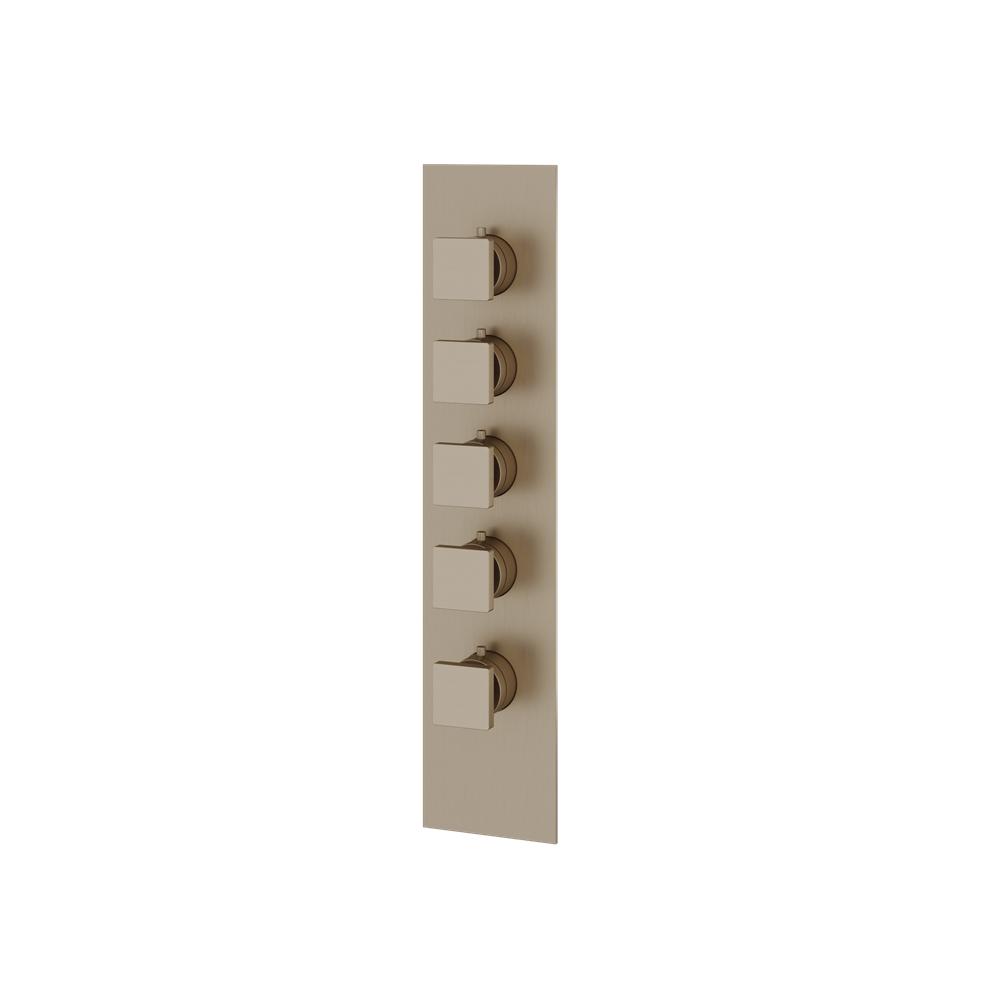 Aquabrass - Square Trim Set for 4 Shut-Off Thermostatic Valve