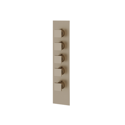 Aquabrass - Square Trim Set for 4 Shut-Off Thermostatic Valve