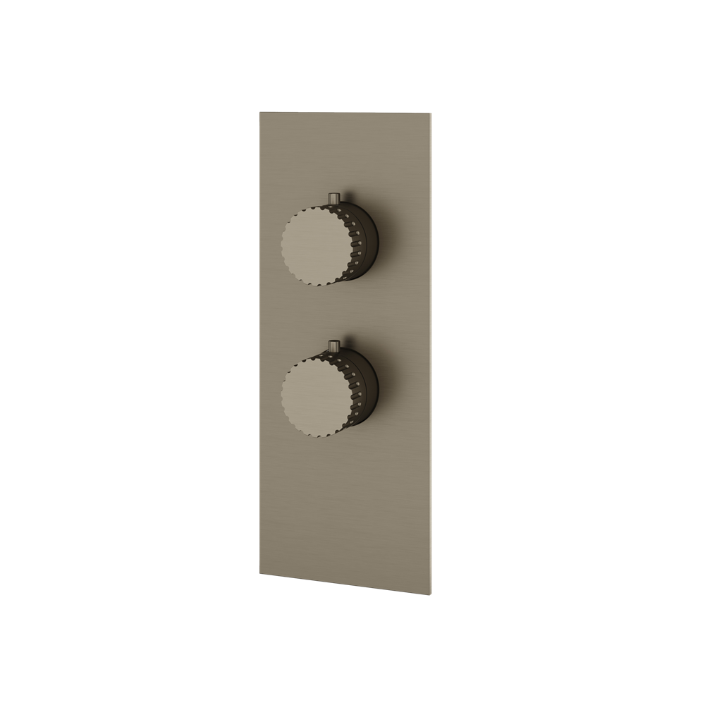 Aquabrass - Tosca Square/Round Trim Set for 1 Shut-Off Thermostatic Valve