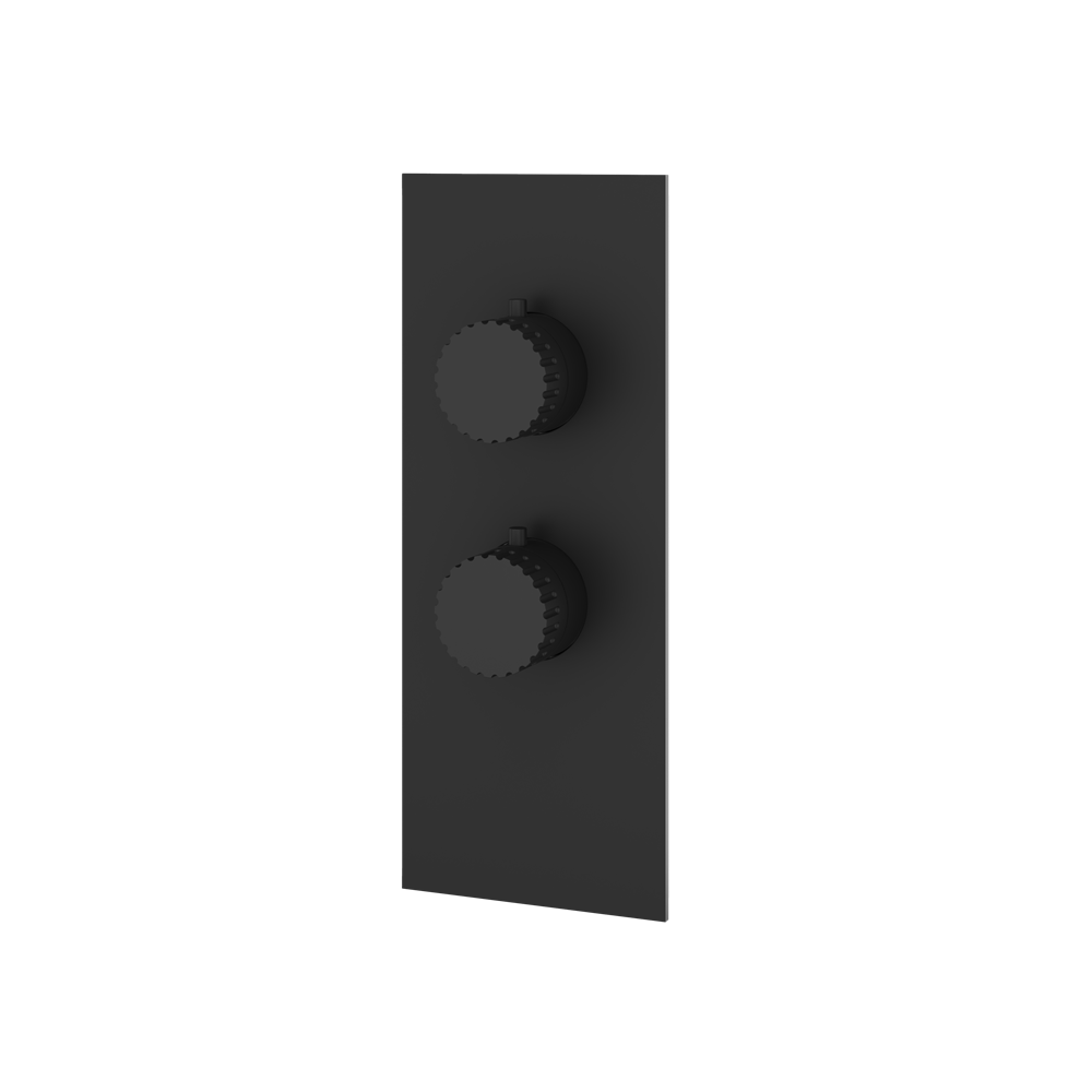 Aquabrass - Tosca Square/Round Trim Set for 1 Shut-Off Thermostatic Valve