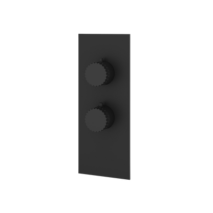 Aquabrass - Tosca Square/Round Trim Set for 1 Shut-Off Thermostatic Valve