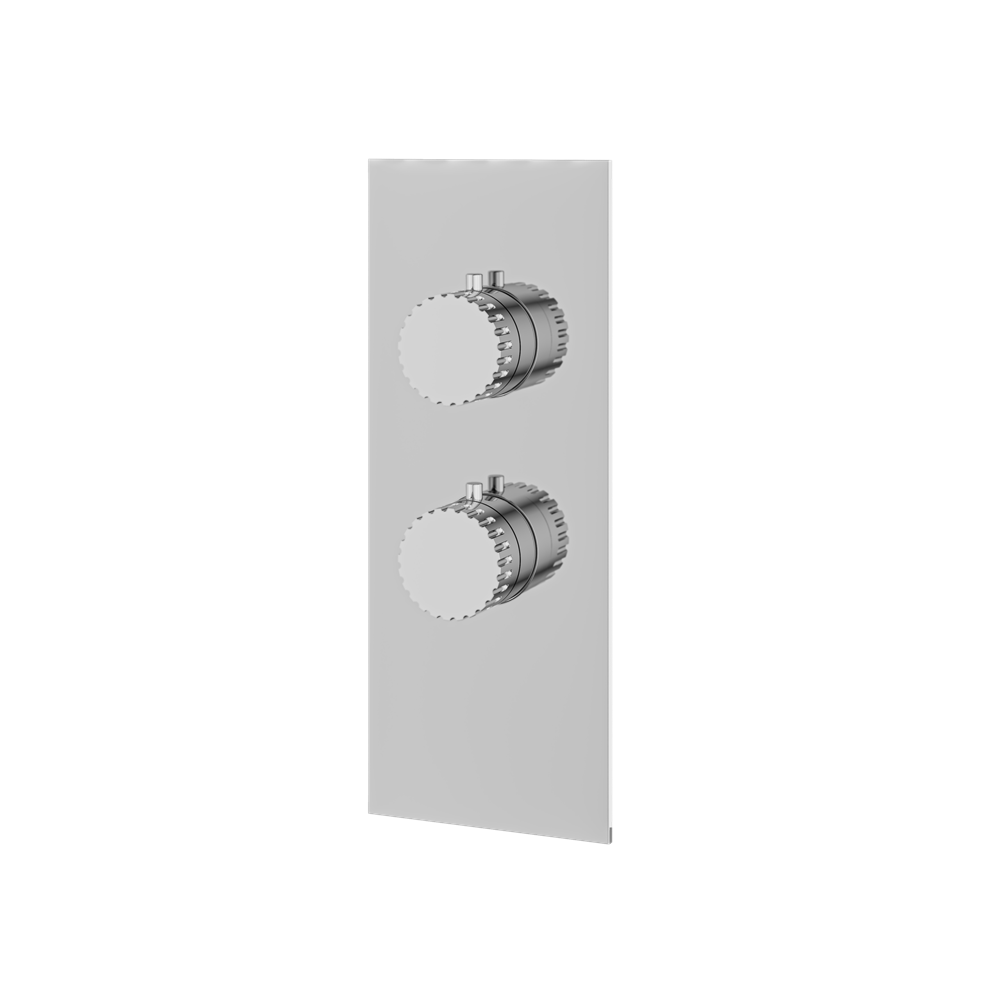 Aquabrass - Tosca Square/Round Trim Set for 1 Shut-Off Thermostatic Valve