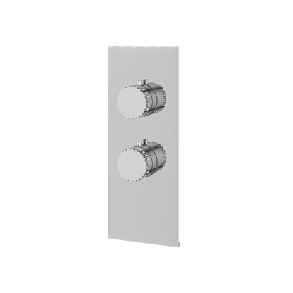 Aquabrass - Tosca Square/Round Trim Set for 1 Shut-Off Thermostatic Valve