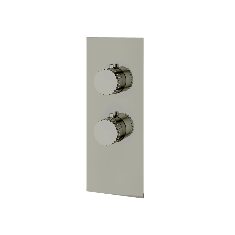 Aquabrass - Tosca Square/Round Trim Set for 1 Shut-Off Thermostatic Valve