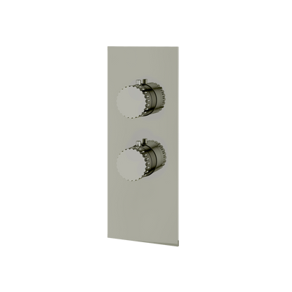 Aquabrass - Tosca Square/Round Trim Set for 1 Shut-Off Thermostatic Valve