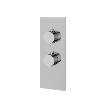 Aquabrass - Square/Round Trim Set for 1 Shut-Off Thermostatic Valve