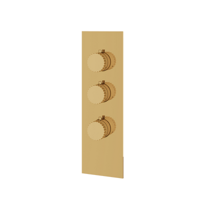 Aquabrass - Tosca Square/Round Trim Set for 2 Shut-Off Thermostatic Valve