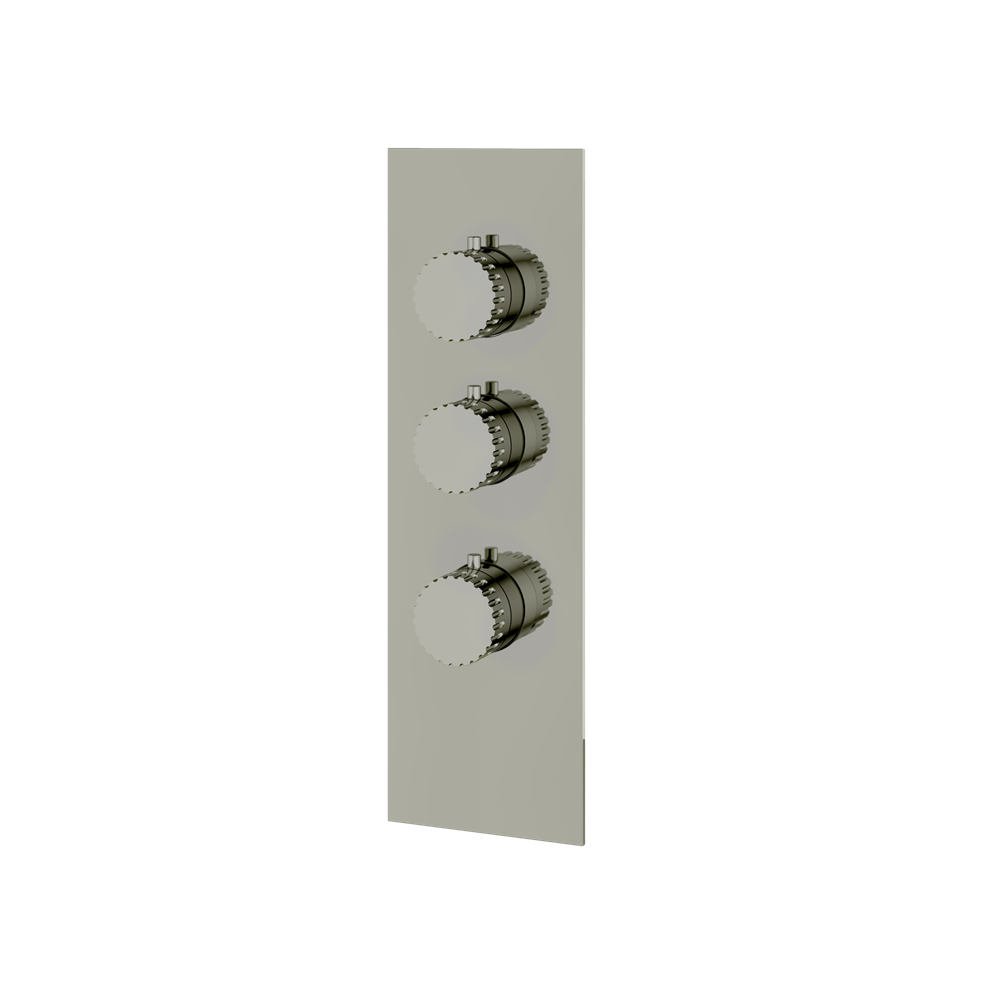 Aquabrass - Tosca Square/Round Trim Set for 2 Shut-Off Thermostatic Valve