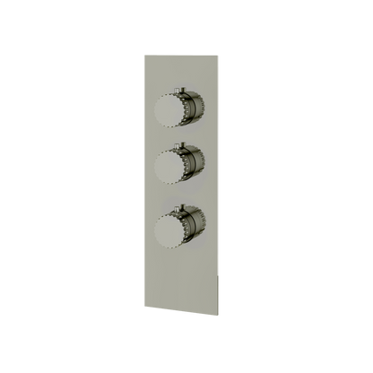 Aquabrass - Tosca Square/Round Trim Set for 2 Shut-Off Thermostatic Valve