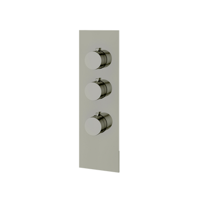 Aquabrass - Square/Round Trim Set for 2 Shut-Off Thermostatic Valve