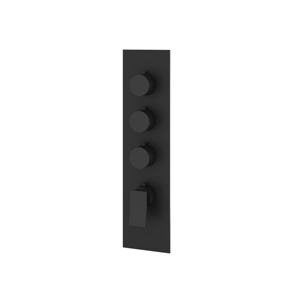 Aquabrass - Chicane Square/Round Trim Set for 3 Shut-Off Thermostatic Valve