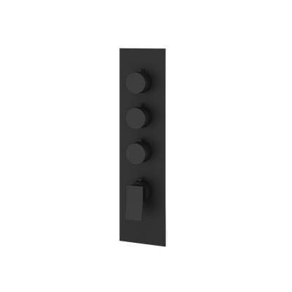 Aquabrass - Chicane Square/Round Trim Set for 3 Shut-Off Thermostatic Valve