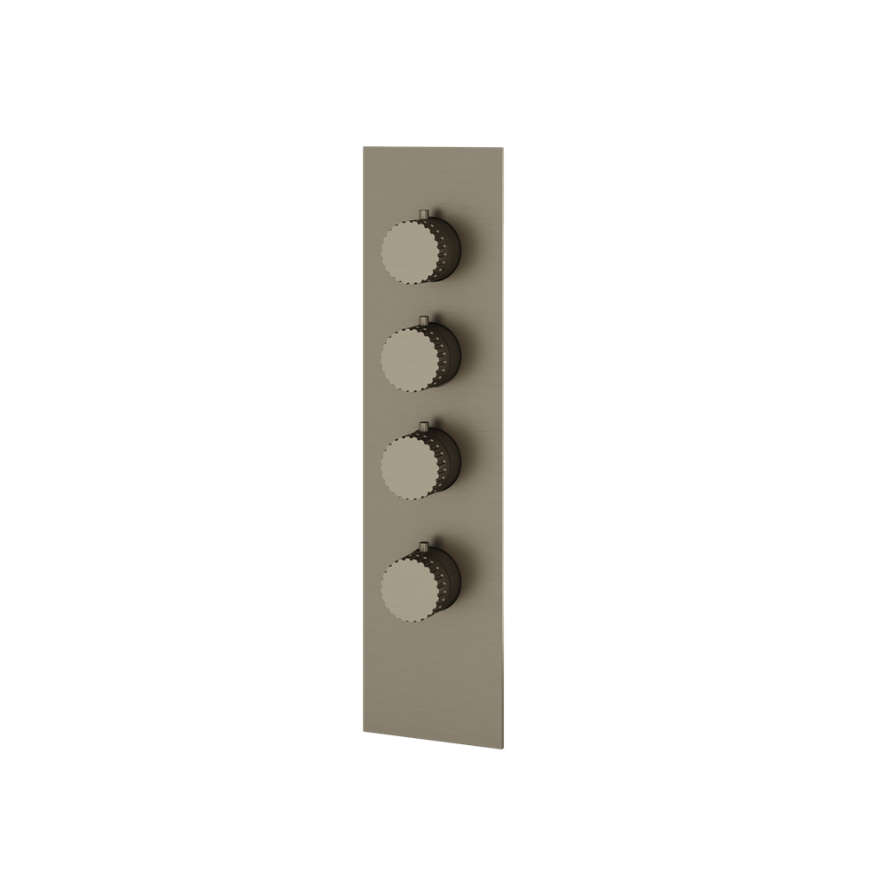 Aquabrass - Tosca Square/Round Trim Set for 3 Shut-Off Thermostatic Valve
