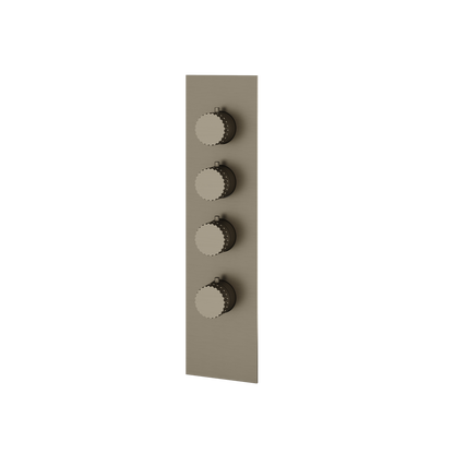 Aquabrass - Tosca Square/Round Trim Set for 3 Shut-Off Thermostatic Valve