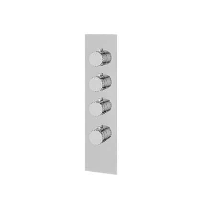 Aquabrass - Tosca Square/Round Trim Set for 3 Shut-Off Thermostatic Valve