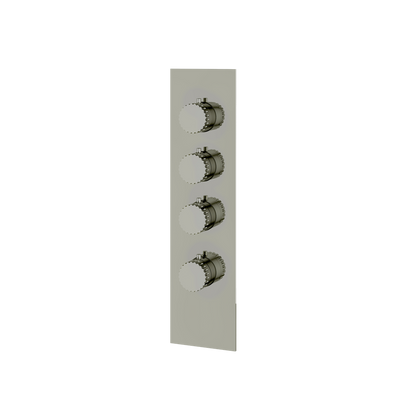 Aquabrass - Tosca Square/Round Trim Set for 3 Shut-Off Thermostatic Valve