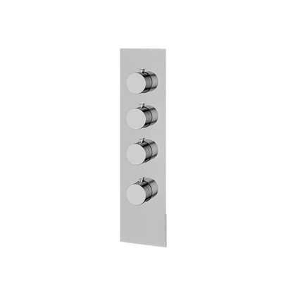 Aquabrass - Square/Round Trim Set for 3 Shut-Off Thermostatic Valve