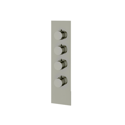 Aquabrass - Square/Round Trim Set for 3 Shut-Off Thermostatic Valve