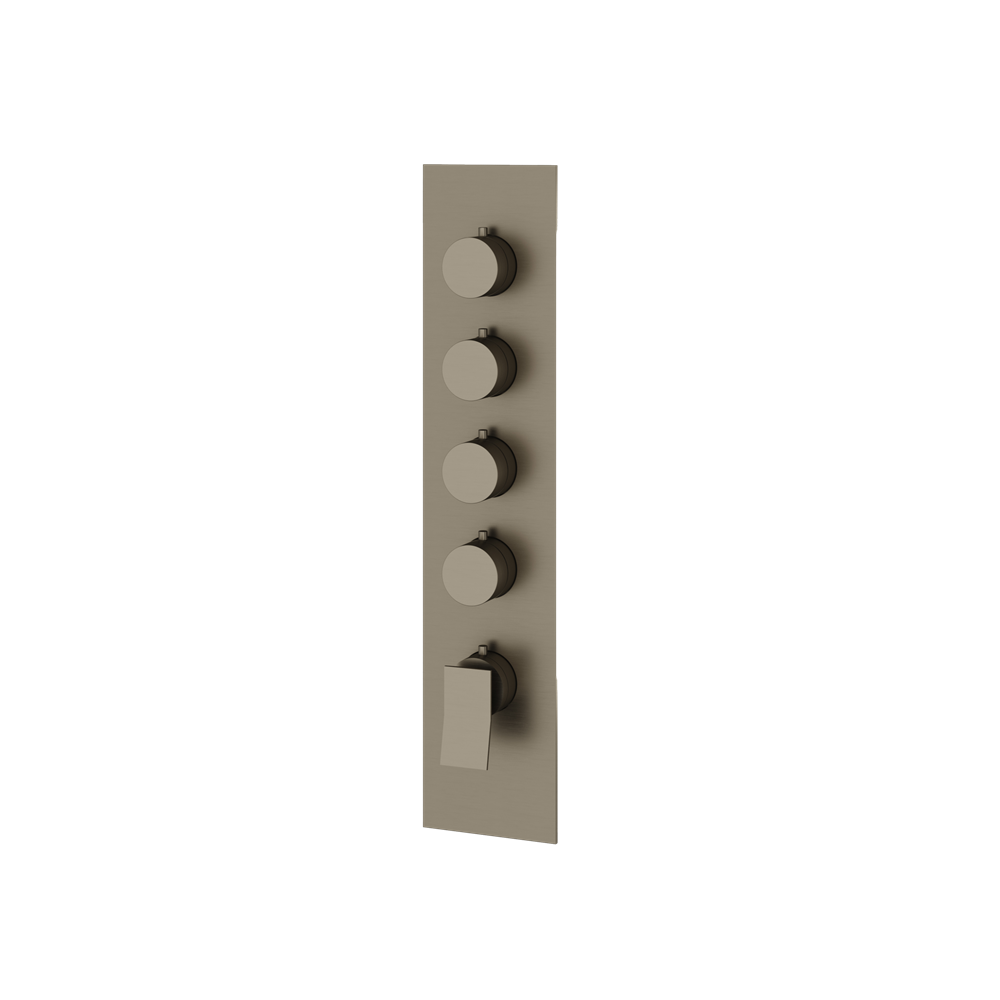 Aquabrass - Chicane Square/Round Trim Set for 4 Shut-Off Thermostatic Valve