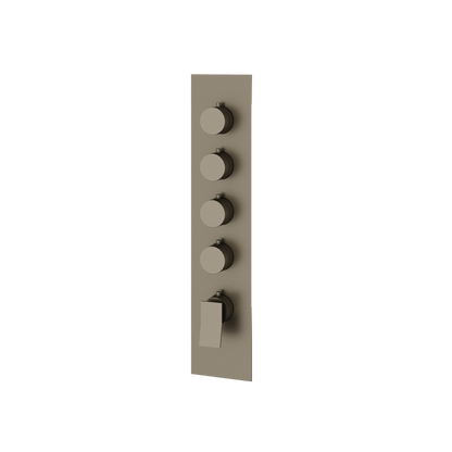 Aquabrass - Chicane Square/Round Trim Set for 4 Shut-Off Thermostatic Valve