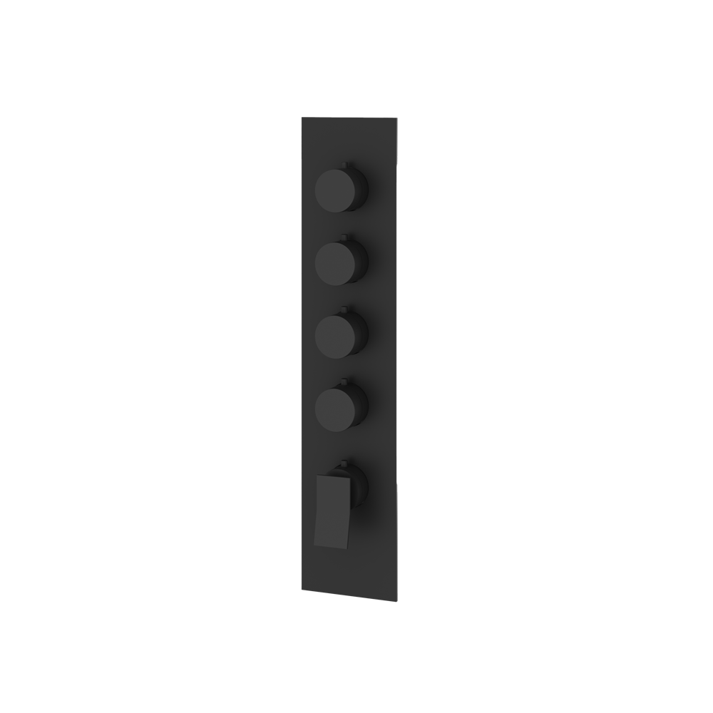 Aquabrass - Chicane Square/Round Trim Set for 4 Shut-Off Thermostatic Valve