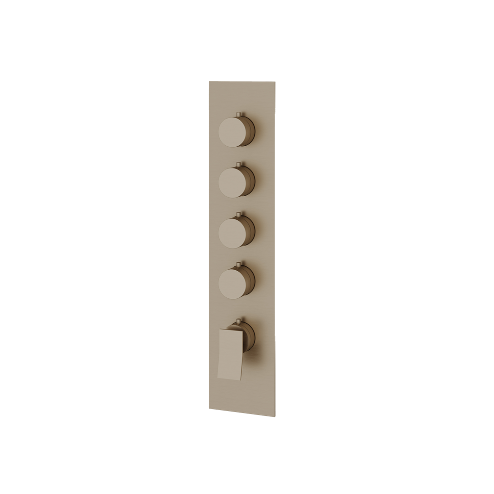 Aquabrass - Chicane Square/Round Trim Set for 4 Shut-Off Thermostatic Valve